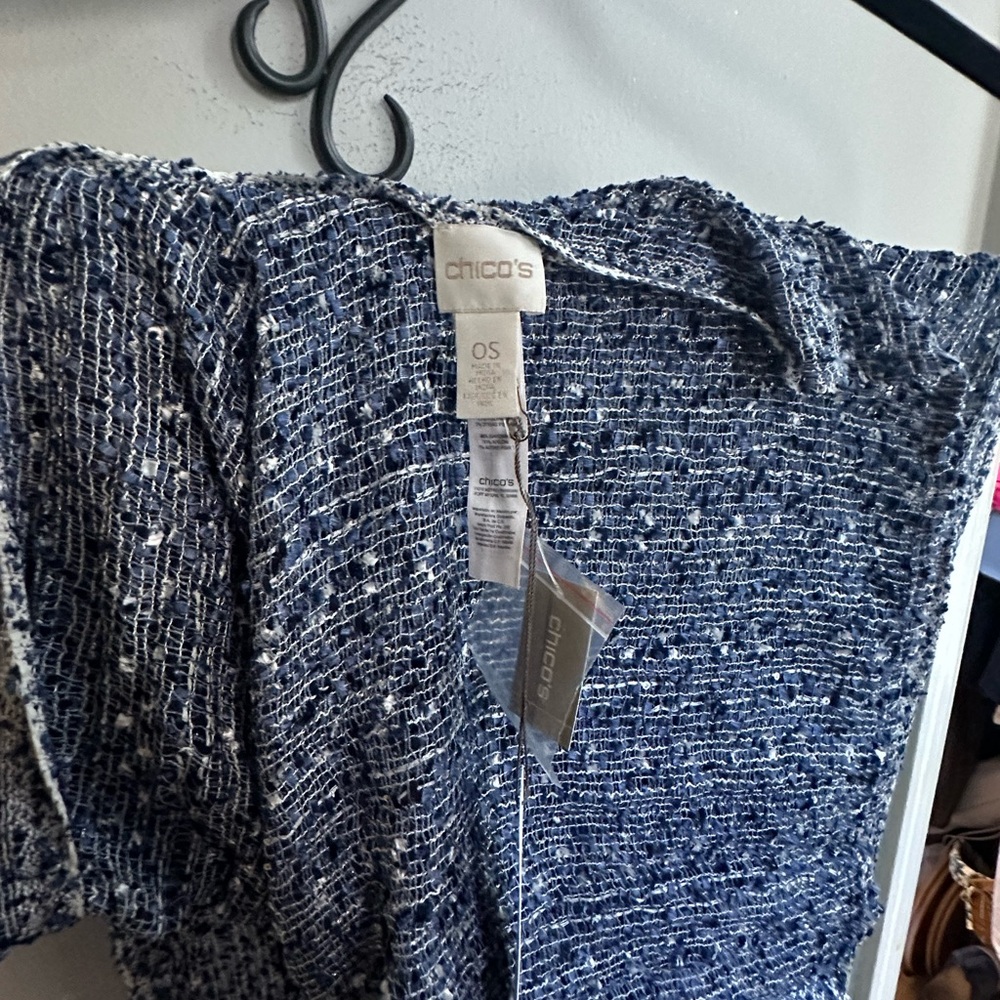 Chico's Blue Knit Scarf